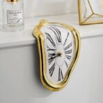 Melting Shelf Clock – Gold Frame - Image 3